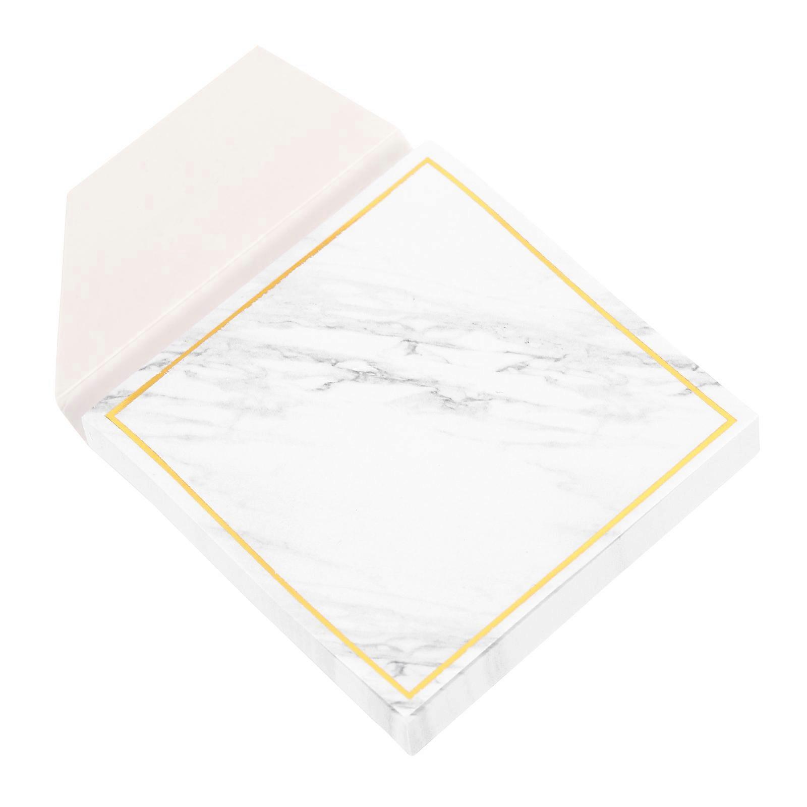 White Marble Pattern for Adhesive Note Pad 100 Sheets