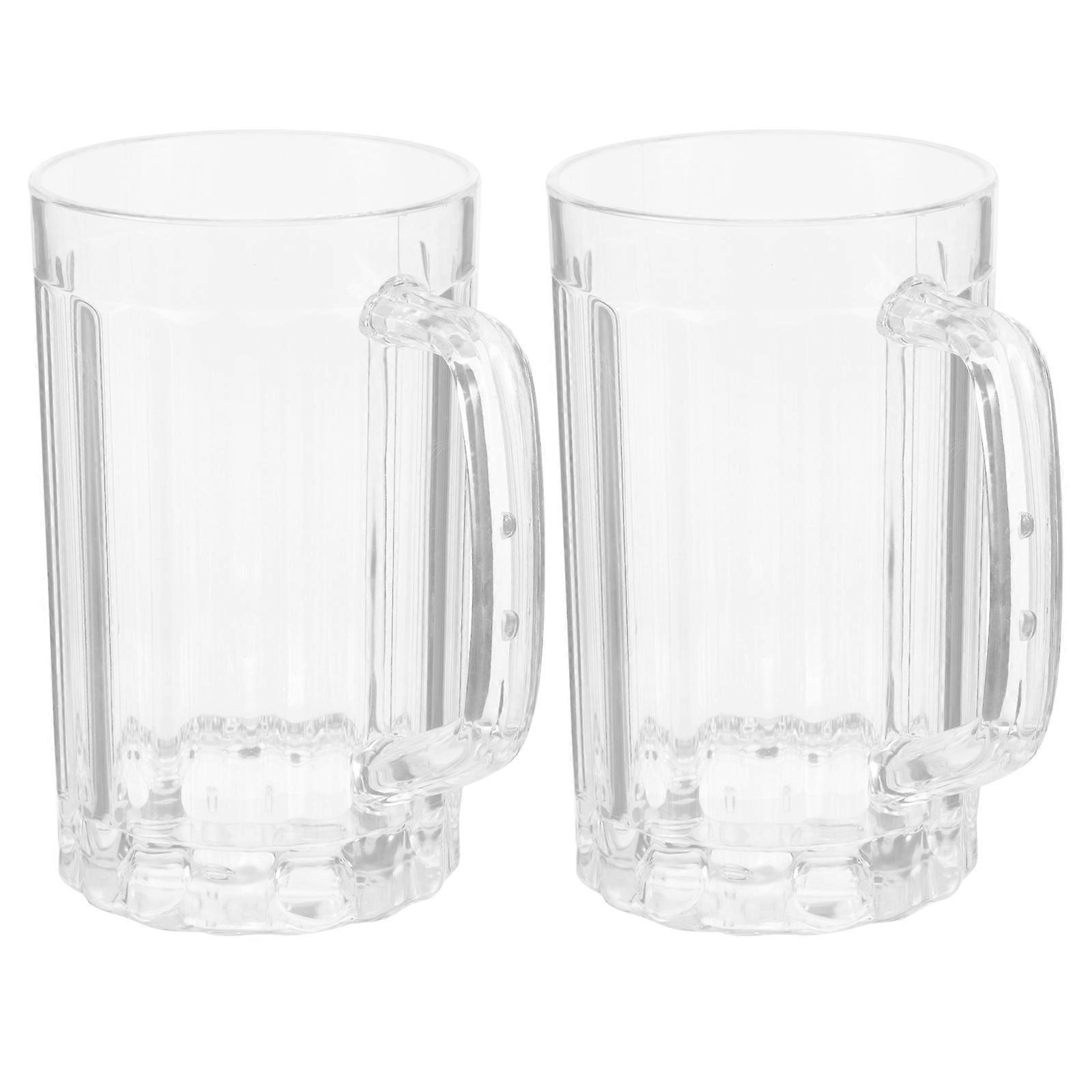 Beer Cup Reusable Reusable Mug for Drinking Beer 2Pcs Transparent Set