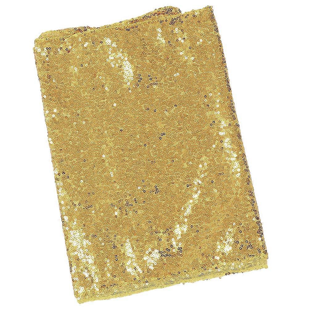 Chic Table Cloth Multi-Function Table Cover For Event Organizers 180X120Cm Golden Decorative Glitter Effect 1Set