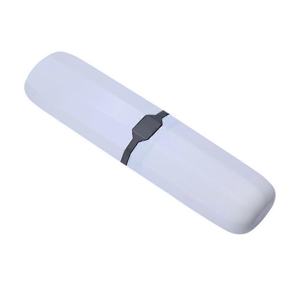Travel Toothbrush Holder with LeakProof Design and Adjustable Toothpaste Storage  White
