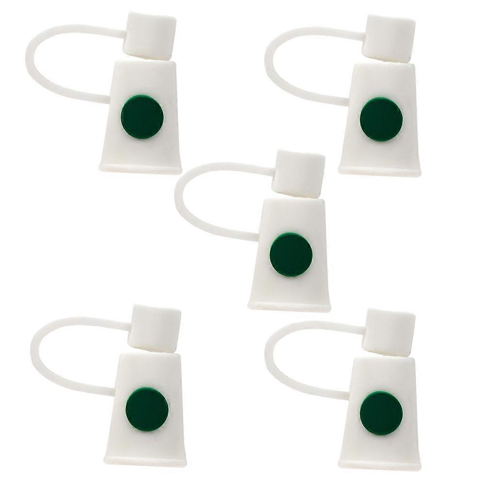 Straw Tips Cover Silicone Leakproof Straw Caps 3Sets 5 Pieces