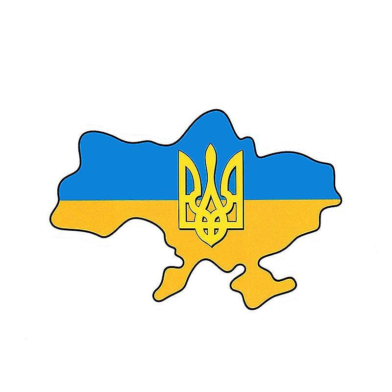 14.9cm*10.3cm Ukraine Flag Trident Car Sticker Map Decal Ukrainian