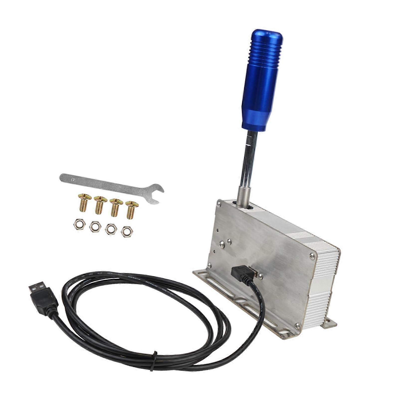 USB Racing Shifter Blue  Precision Sequential Gear for PC Simulator Games with Ergonomic Handle