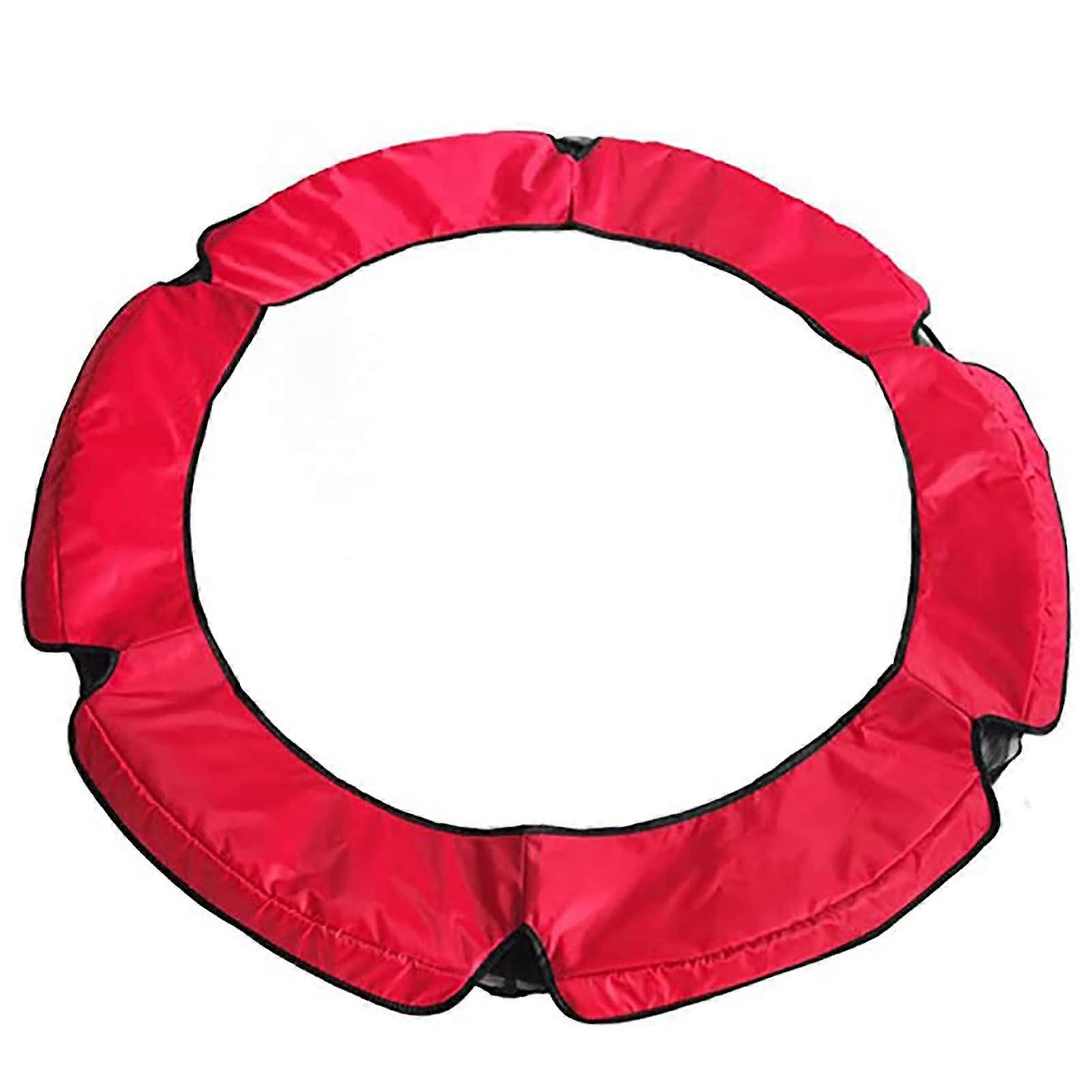 55 Inch Trampoline Safety Pad Waterproof Spring Cover with Full Coverage Protection Red