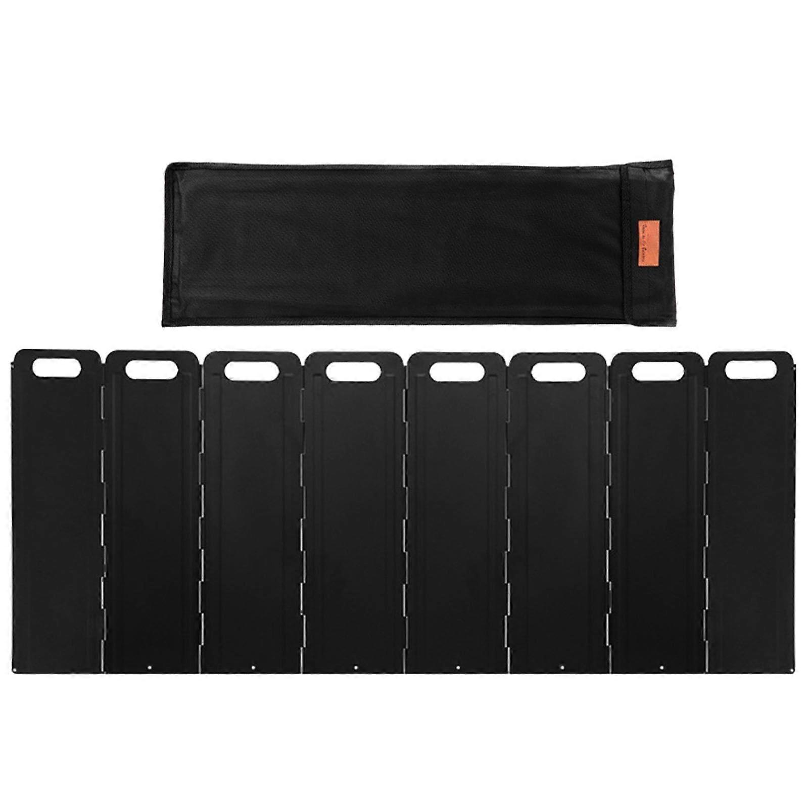 Camping Stove Windshield Foldable Heat Resistant 50cm Wind Screen for Outdoor Cooking