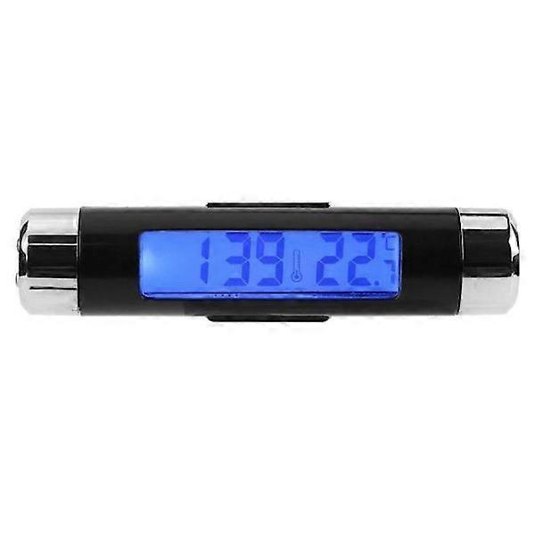 Car Clock Thermometer, Electronic Clock Thermometer LED Backlight Digital Display