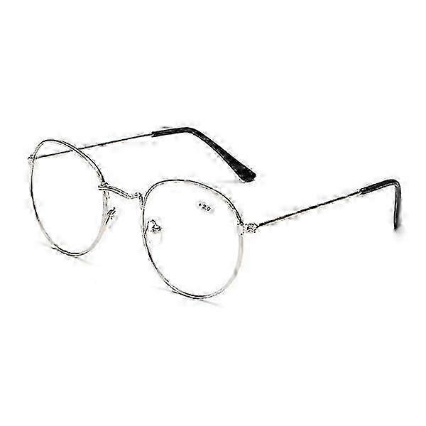 Retro Round Reading Glasses Glasses Strength 2.0 Silver silver