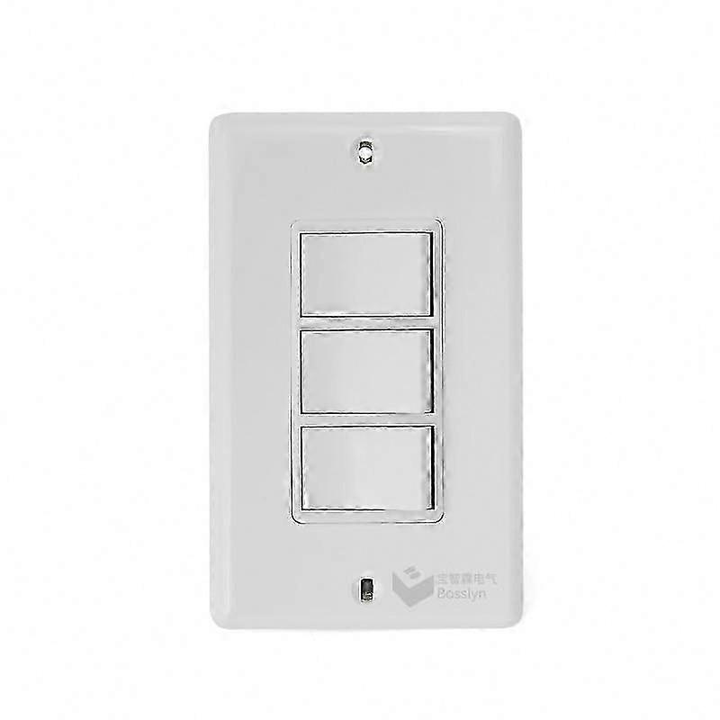 White 4-Function On/Off Wall Switch, 110V 15A for Light and Fan Control