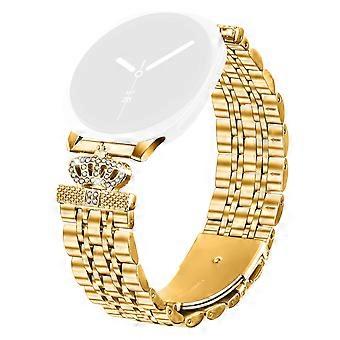 Watch Band with Connector for Samsung Galaxy Watch Ultra (2025) 47mm 7-Bead Rhinestone Crown Metal S
