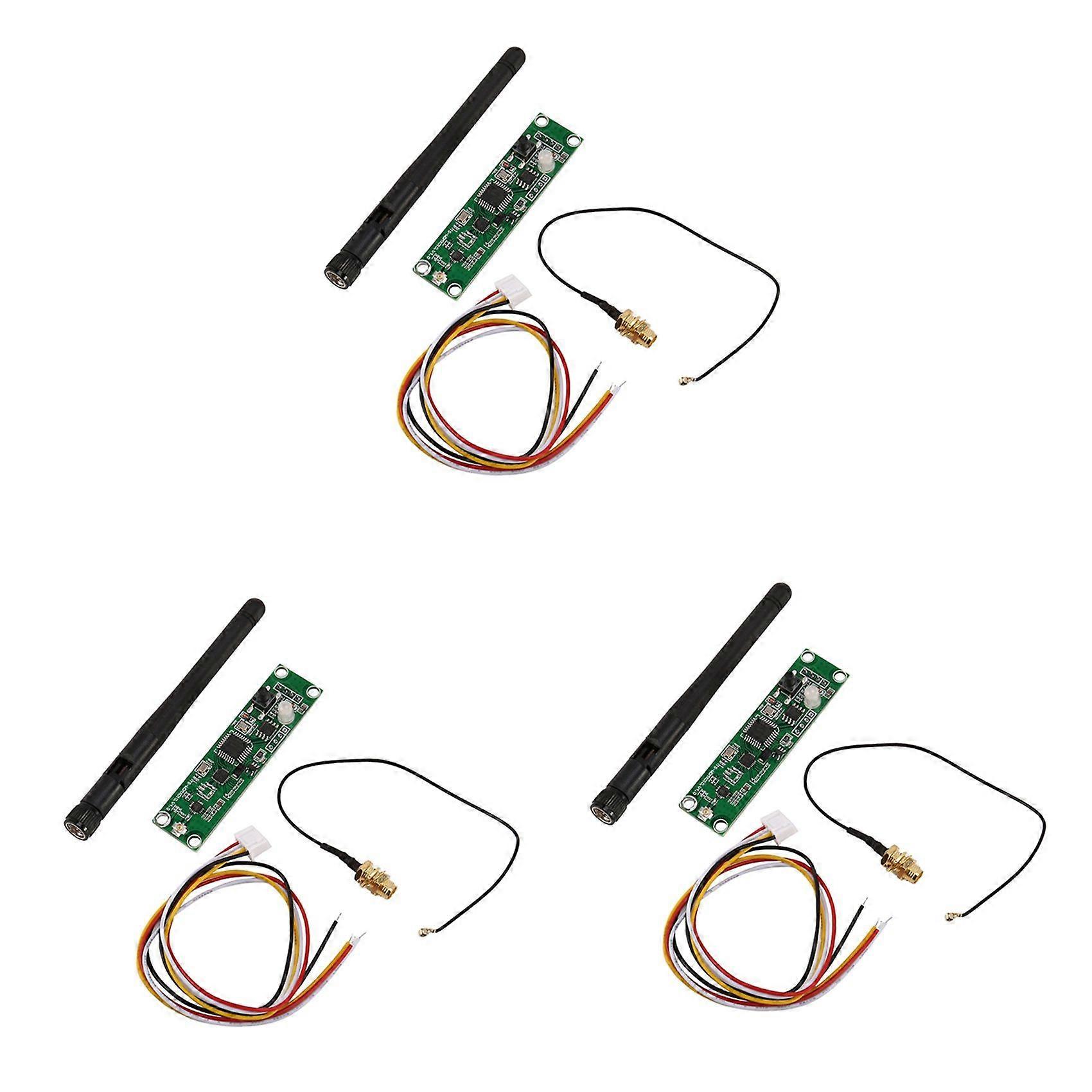 3X DMX512 2.4G LED Wireless Light Module LEDs PCB Transmitter Receiver with Controller Antenna