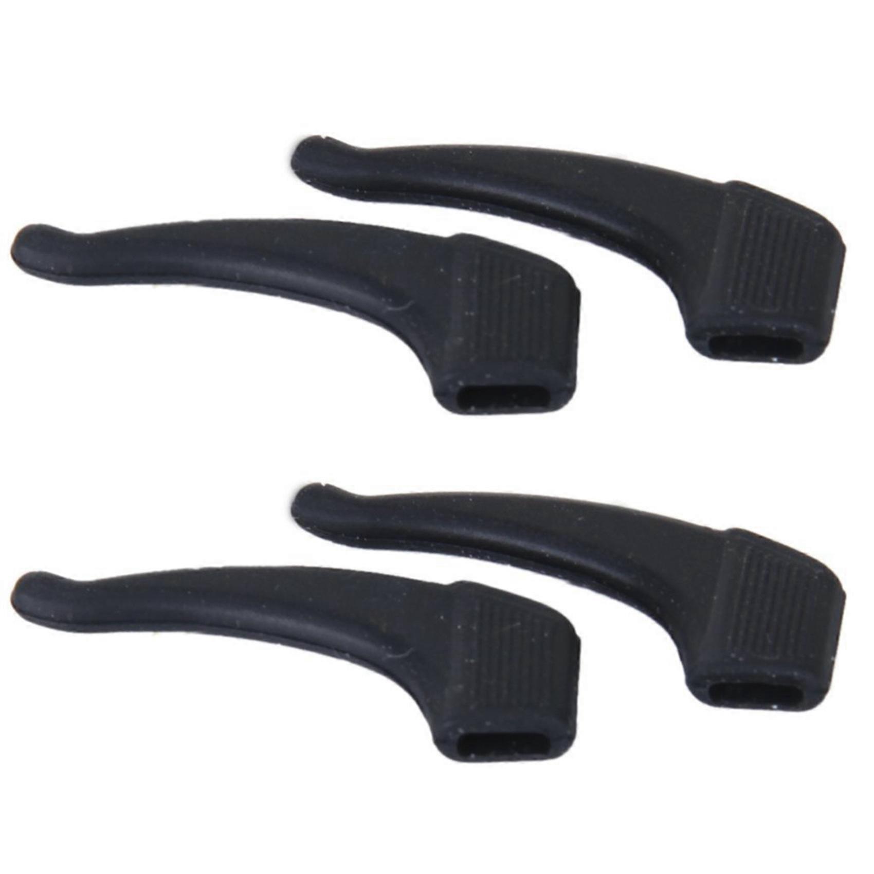 2 Pair Eyeglasses/Sunglasses/Spectacles Eyewear Ear Hook Lock Tip Holder---Black