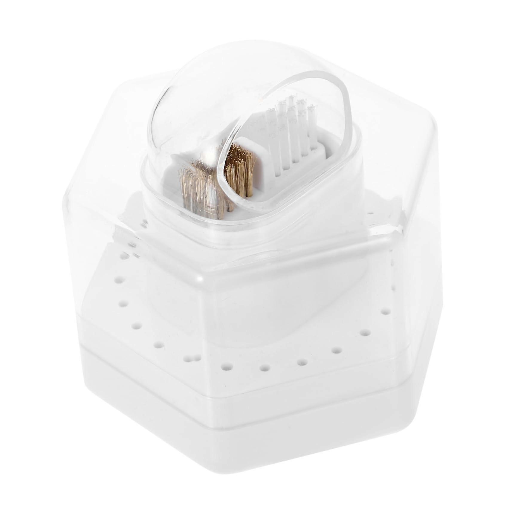 Nail Drill Bits Holder Case with Compact Cube Design and Secure Organizer for Manicure Tools