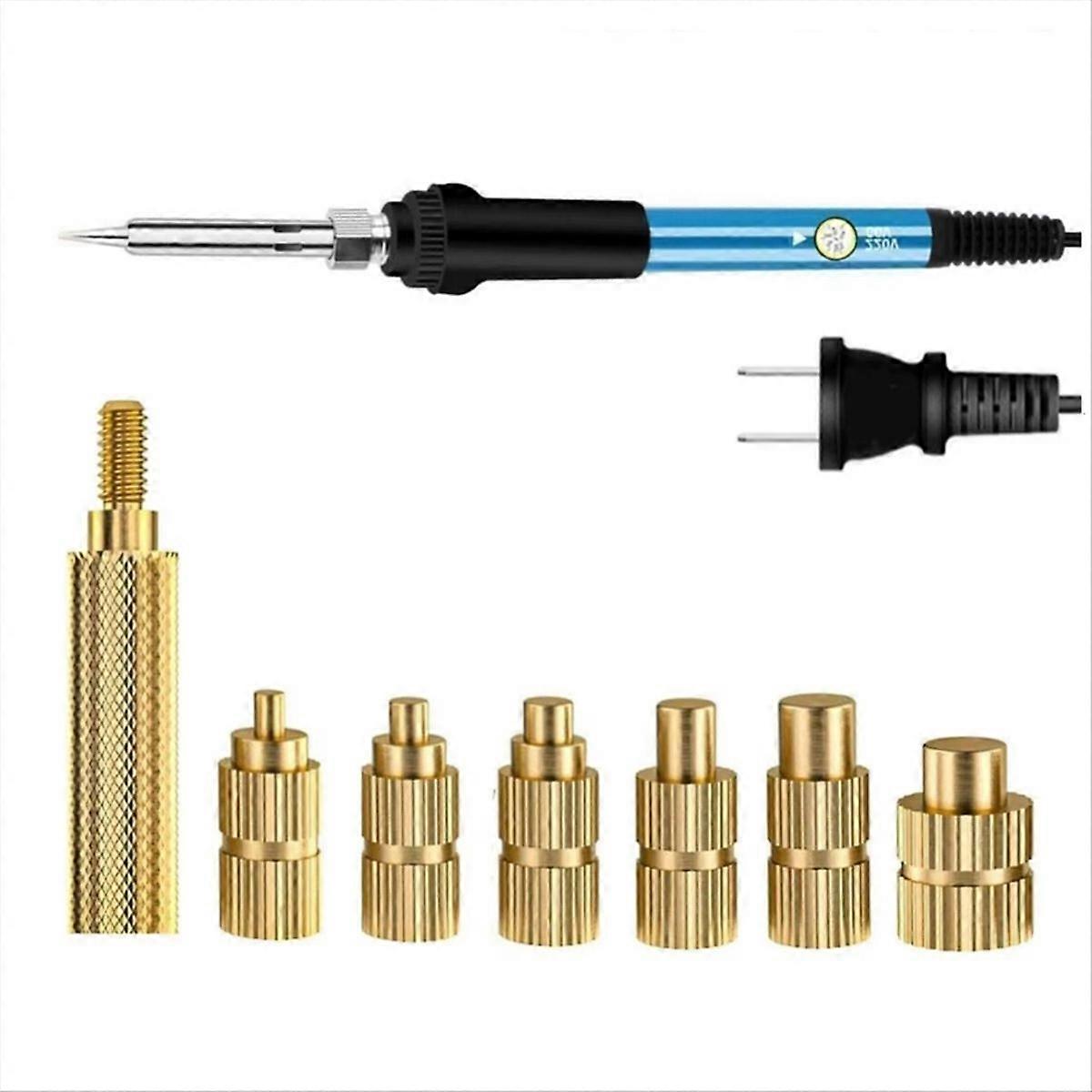 Insert Soldering Iron Tip Head Embedded Thread Insertion Kit US PLUG