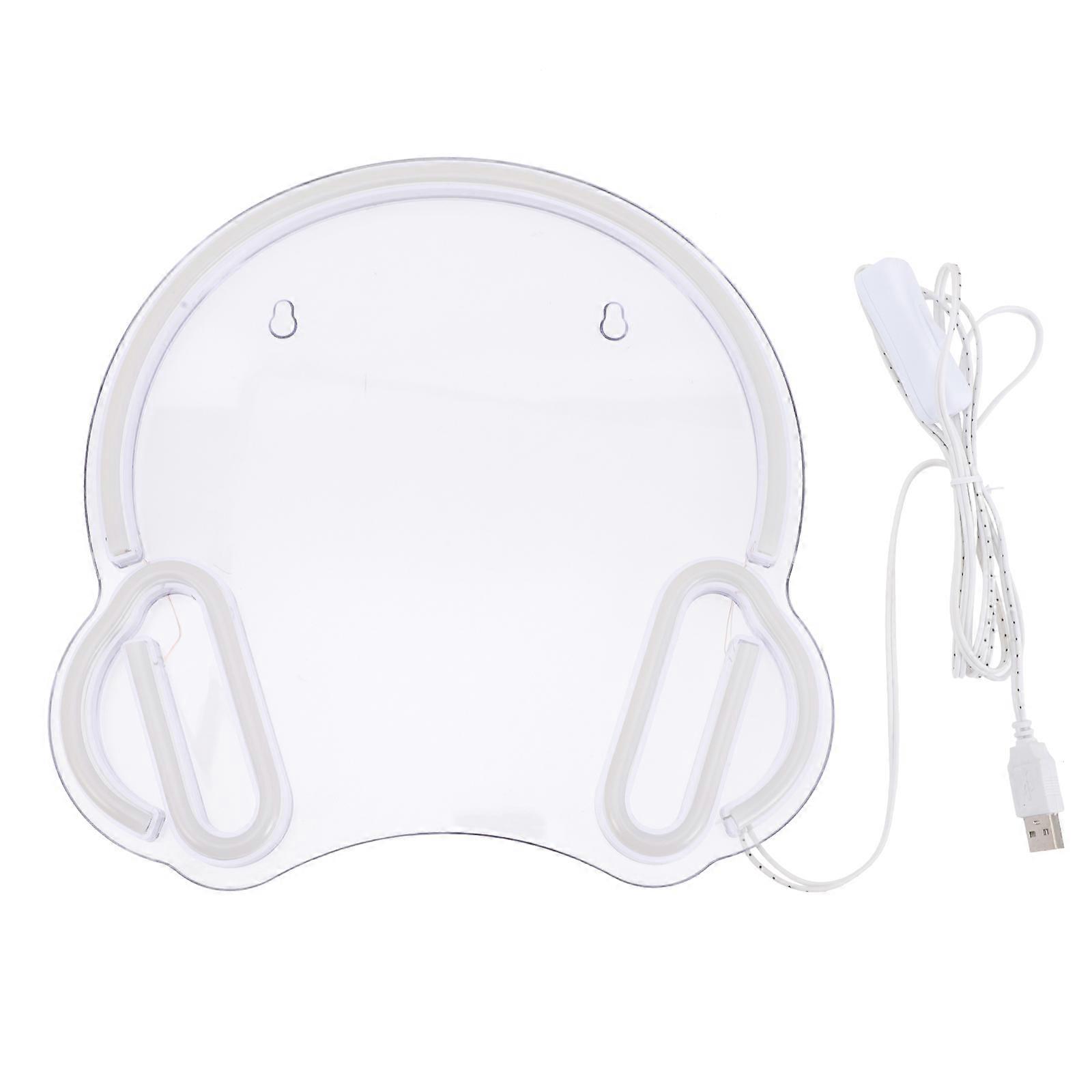 Aesthetic Neon Light USB Decorative LED Sign for Room Decor 2Pcs Headset Pattern