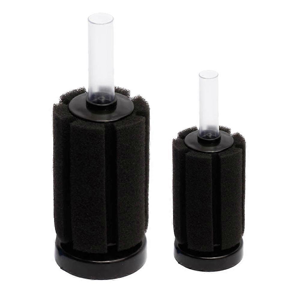 Fish Tank Filter Black Internal Aquarium Sponge Filter Tool for Filtration 2Pcs