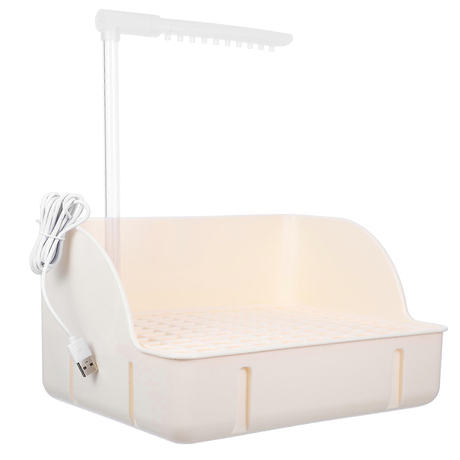 Bird Automatic Bath with Circulating Faucet for Parrots Indoor Cooling Bath