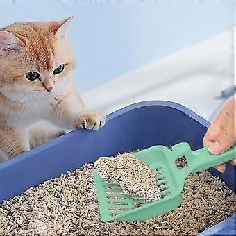 8.82x3.78x0.95 Inch Cat Litter Scoop with Hanging Hole Pet Waste Cleaning Tool for Cats and Dogs (Green)