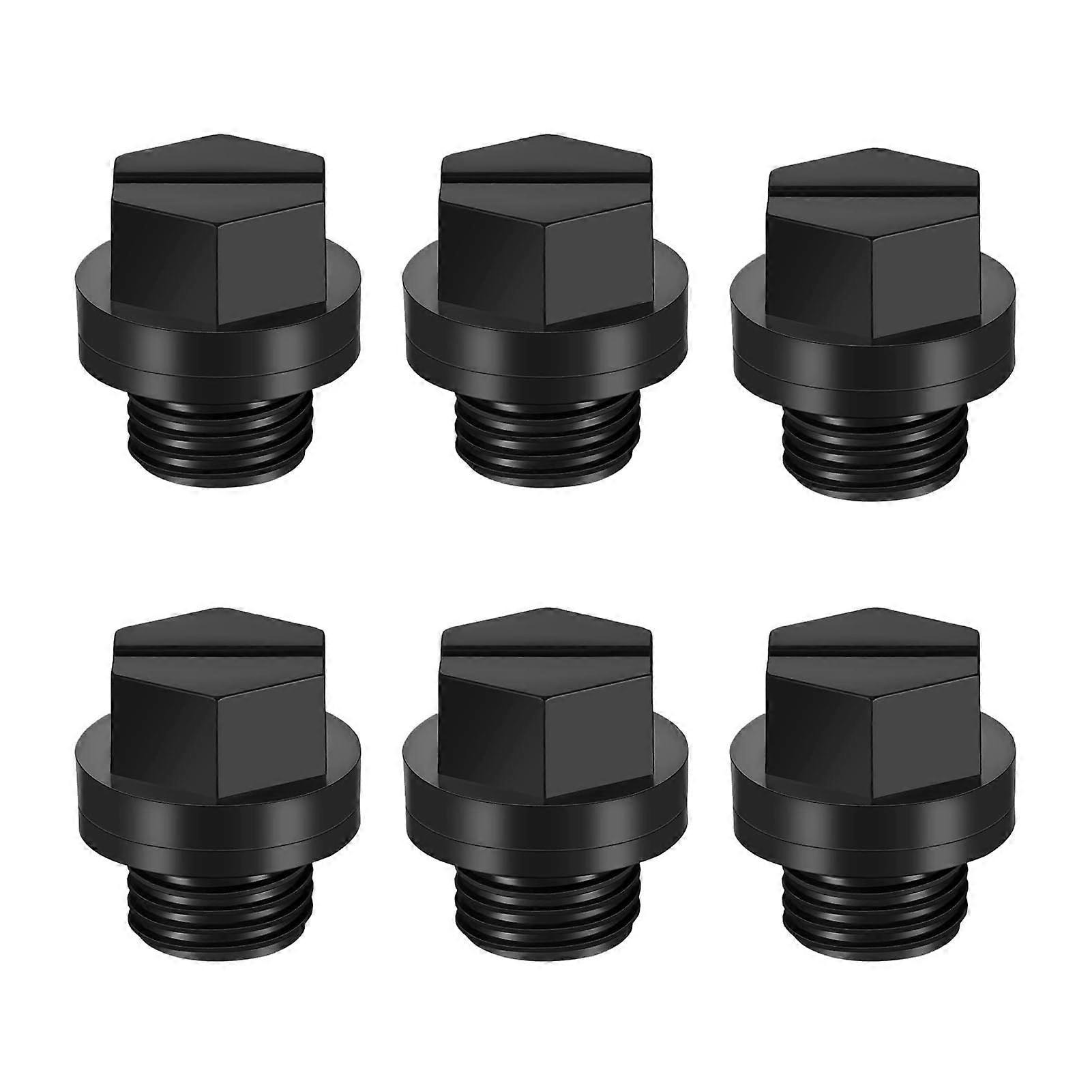Pool Drain Plug 1/4 Inch Male Thread LeakProof Winterizing Pool Pump Filter Plug Set 10 Pack Black