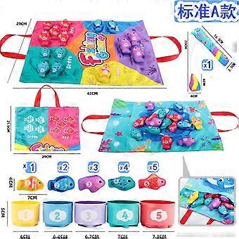 Montessori Toys, Fabric Fishing Game, Stacking Cups Suitable For Children Aged 1-3, Learning Numbers, Counting, And Color Classification