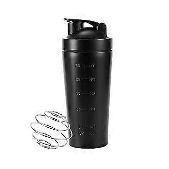 Garrafa para shake de proteína com esfera misturadora, à prova de vazamentos, portátil e livre de BPA, feita de plástico de alta qualidade, ideal para treinos na academia e atividades físicas.