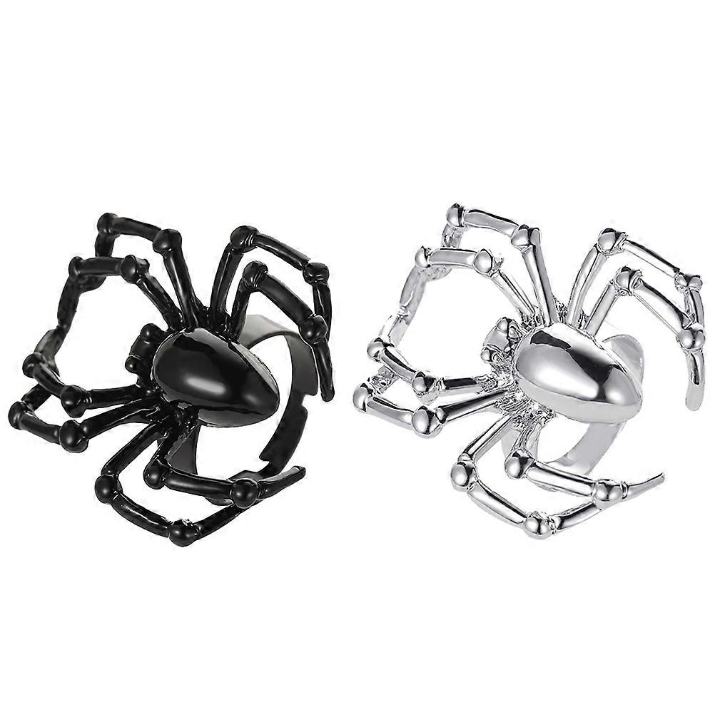 Simulated Spider Ring Halloween Ring for Wearing 2Sets 2 Pieces