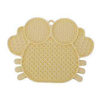 Silicone Dog Lick Mat with Suction Cup Anxiety Relief Crab Shape Pet Food Mat Anti-tip Slow Eating Bowl Peanut Butter Licking Mat Enrichment Toy
