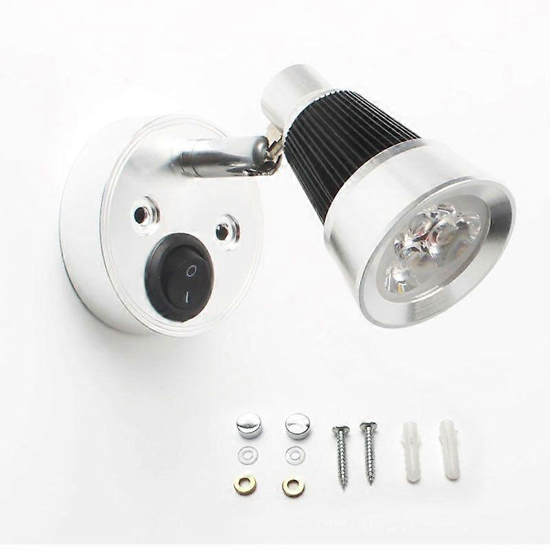 12V 3W Flexible LED Wall Light with Switch, Adjustable Wall Light for Campervan