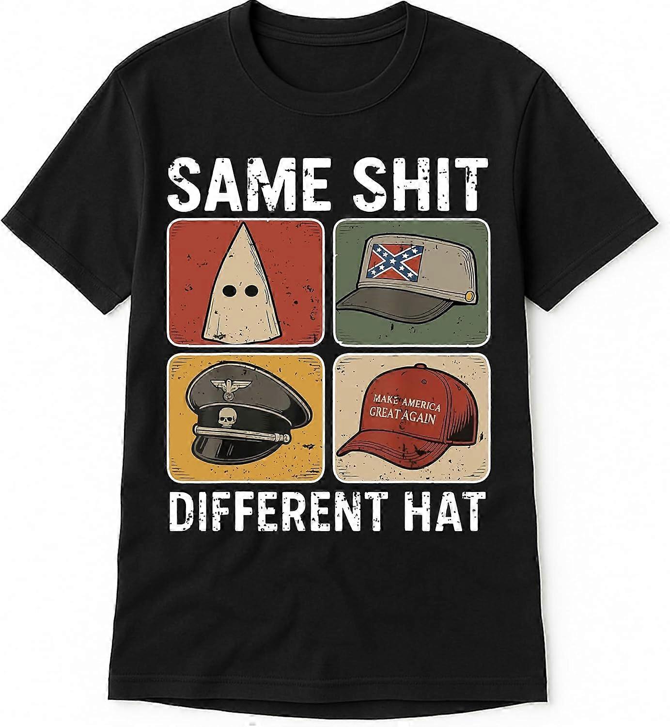 Camiseta com estampa "Same Shit Different Hat" SU0326
