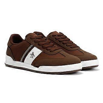 Penguin Gaz herensneakers in chocoladekleur
