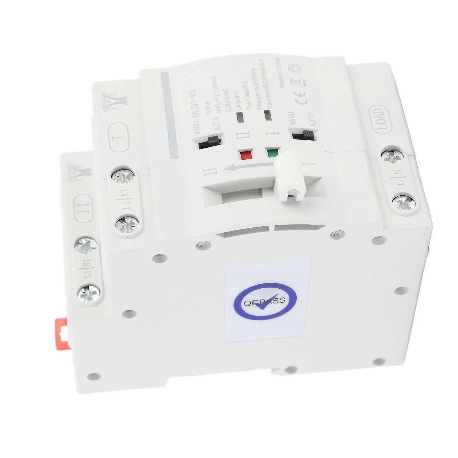 Double Power Automatic Transfer Switch 2P 32A Millisecond Switching ATS Generator Changeover Switch