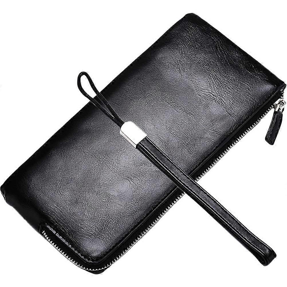 Mobile Wallet Long Men Zipper Purse for Storage Portable Multi-Function