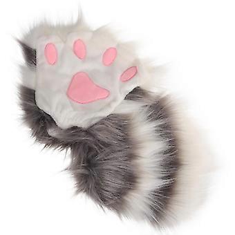 1 Paar Tierpfotenhandschuhe Plüschhandschuhe Cartoon-Handschuhe Cosplay-Handschuhe Erwachsene Handhandschuhe für Leistung