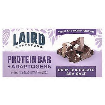 Laird Superfood, Superfood-Proteinriegel + Adaptogene, Dunkle Schokolade mit Meersalz, 10 Riegel, 45 g (1,6 oz)