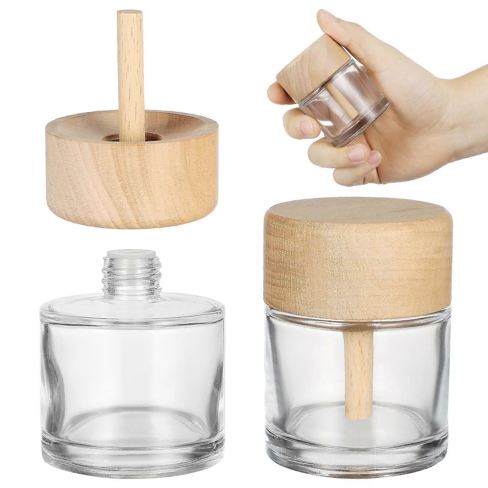 2pcs Glass Diffuser Bottles Diffuser Vase 50ml Empty Clear Reed Diffuser Bottles