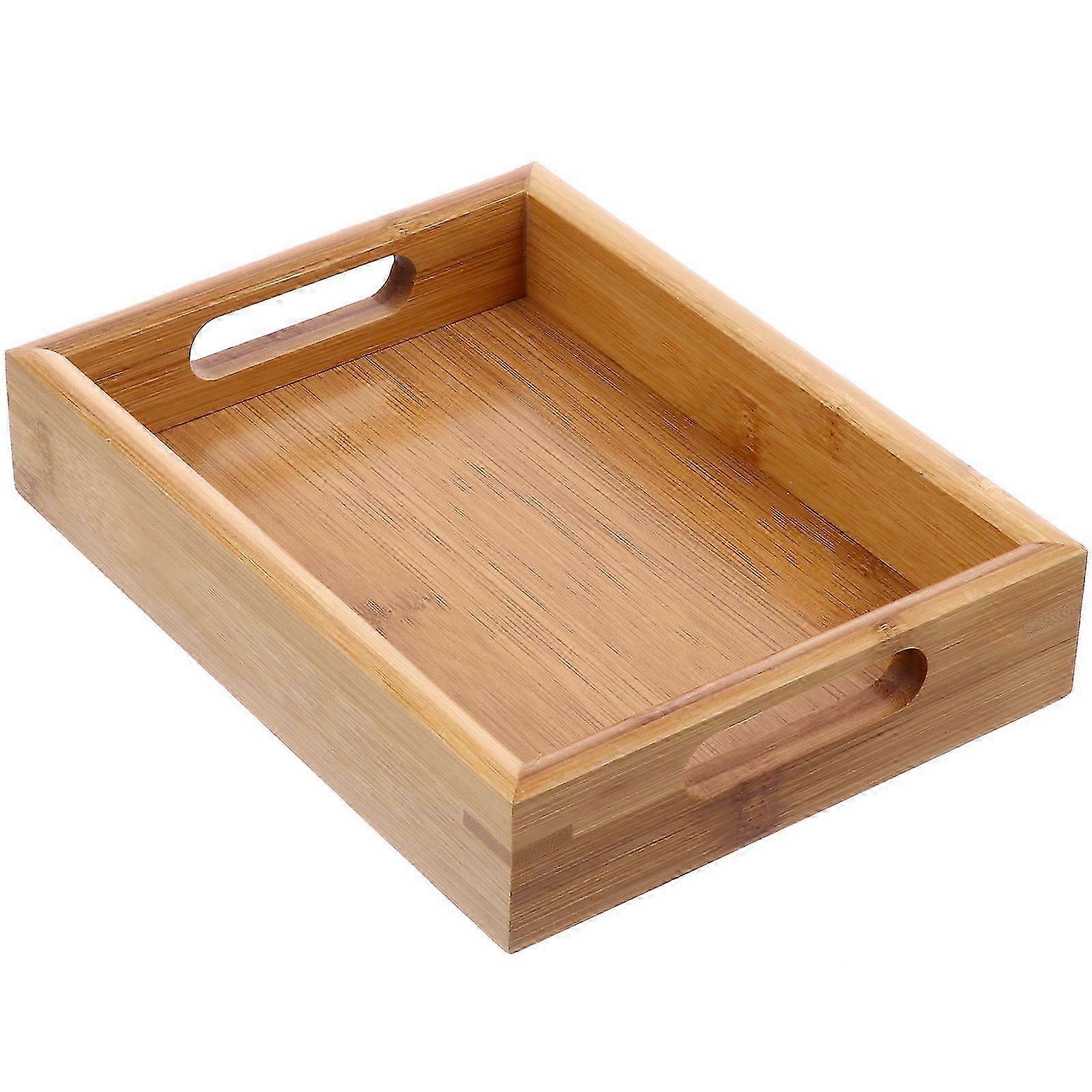 Dried Fruit Tray Breakfast Tray compatible with Breakfast Light Brown Rectangular 1Pcs