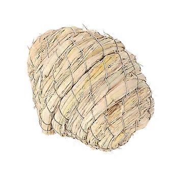 Beigefarbenes Spielzeug-Knabberspielzeug für Haustiere, 2 Stück, Naturmaterial
