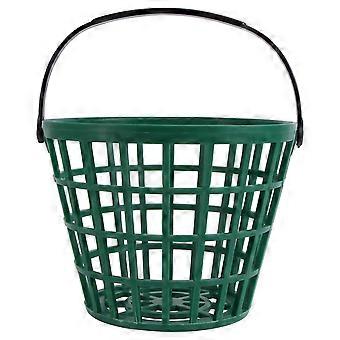 Ball Basket Golfball Container with Handle Ball Holder Contain Stadium Accessories (Green, Can Pack 50pcs)