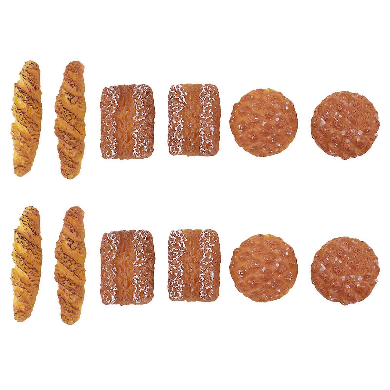 12pcs Miniature Bread Decorations Simulation Bread Mini House Layout Bread Props