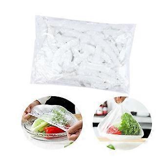 100pcs Plastic Caps Food Storage Bags Useful for Covering Different Dishes Food Protection Cover Time Saving