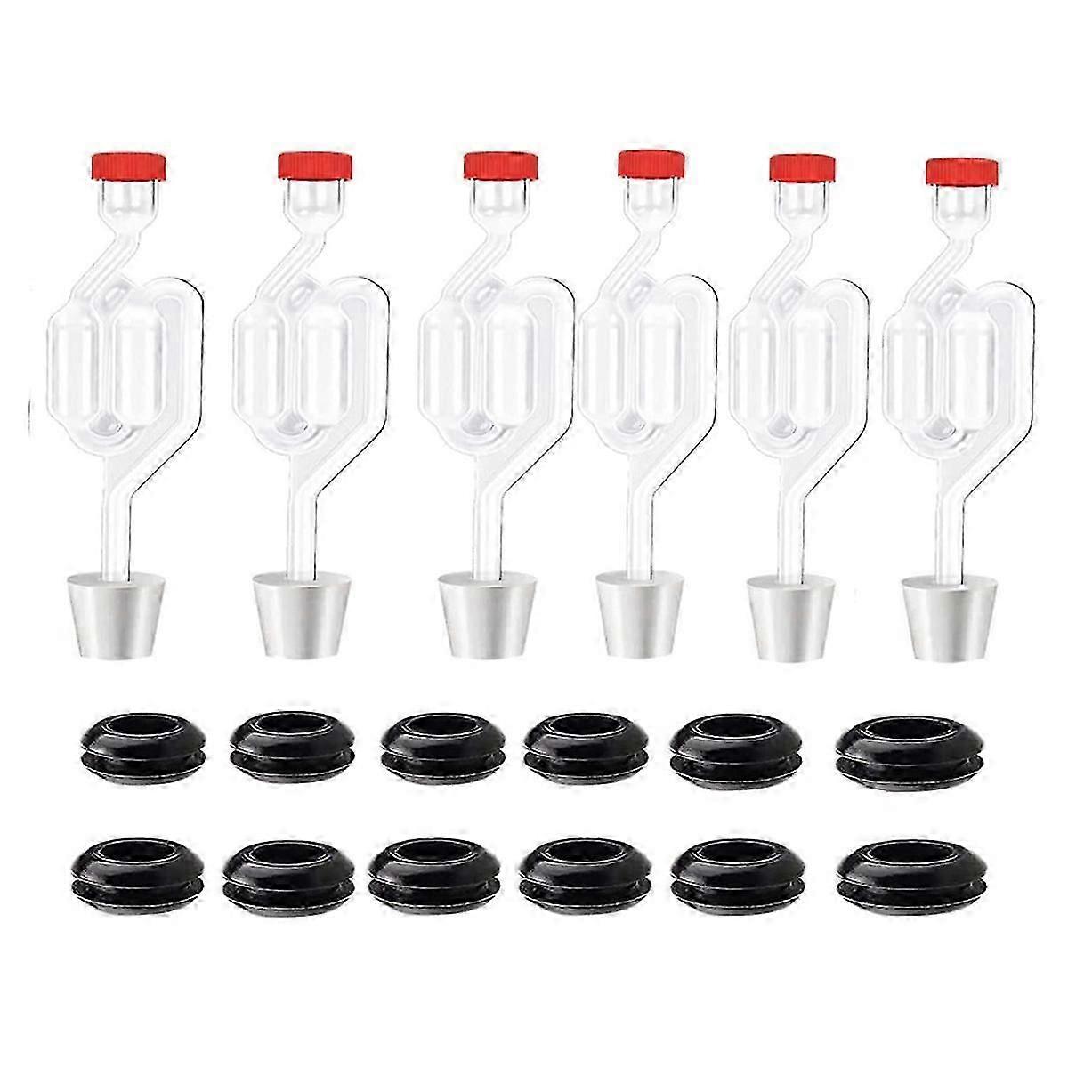 Twin Bubble Airlock Set [6 Pack], Brew Kits Airlocks