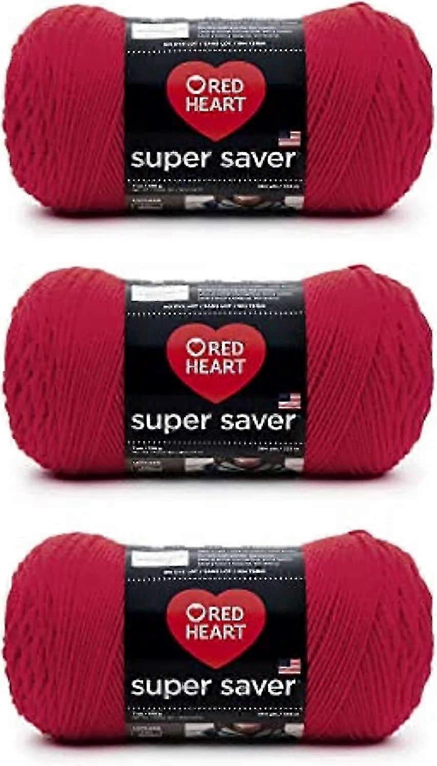 Super Saver Garn, 3er-Pack, Hot Red 3 Stück
