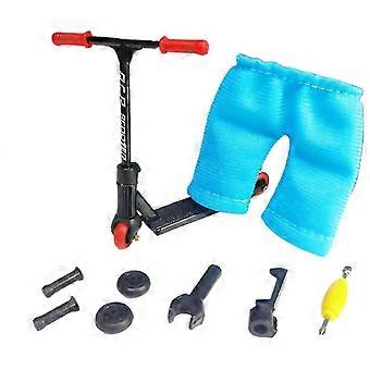 Mini lega scientifica finger scooter fidget gadget con accessori di assemblaggio (colore: nero)