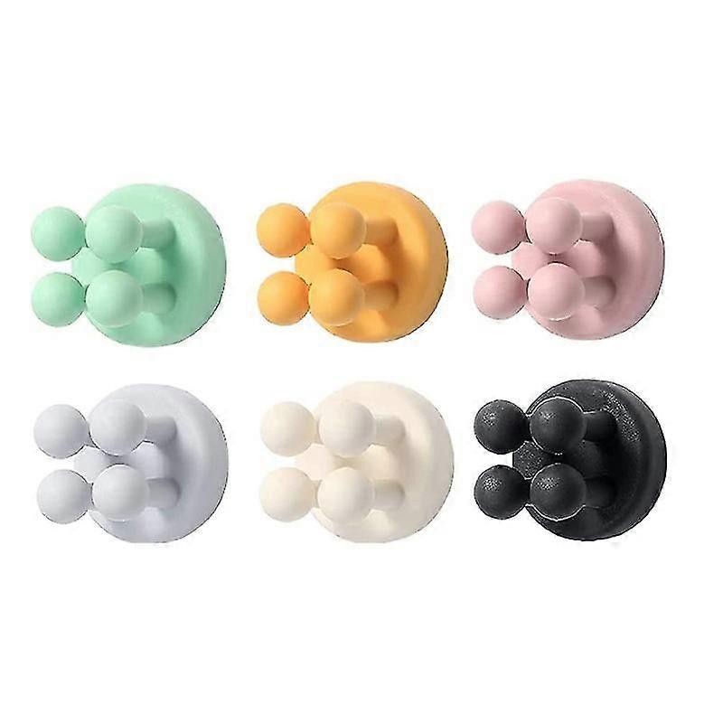 6 Pcs Silicone Toothbrush Holders For Bathroom