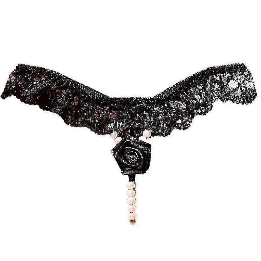 Damen G String Rose Blume Perlen Perlen Bead G String Strings Strings Strings Slips mit niedriger Taille