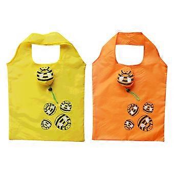 QingHai saco de compras dobrável reutilizável desenho animado animal abelhas design eco-friendly durável tote fácil saco de compras de supermercado