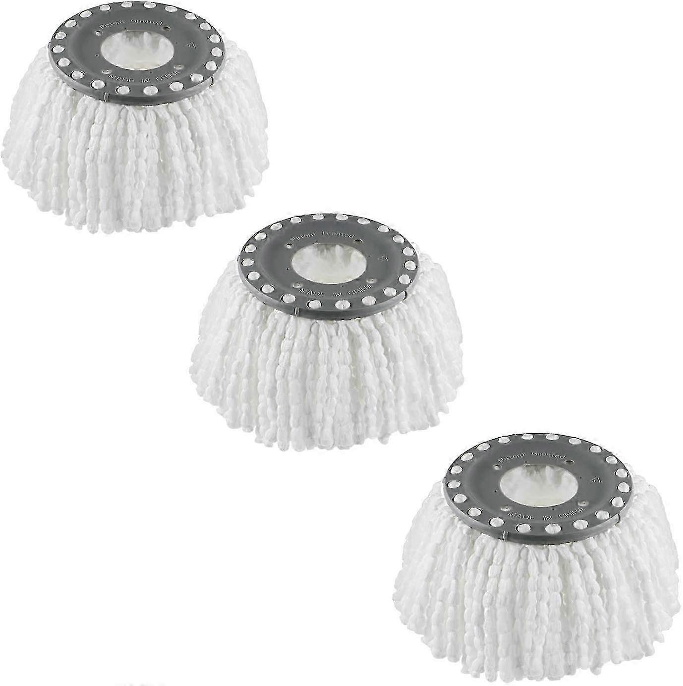 3 Pack Premium Replacement Mop Heads Refill compatible with 360 Rotating Round Spin Magic Mop