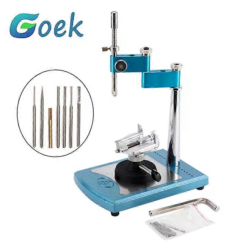 Dental Surveyor with Precision Parallel Alignment, Fully Adjustable, 7 Spindles, Blue