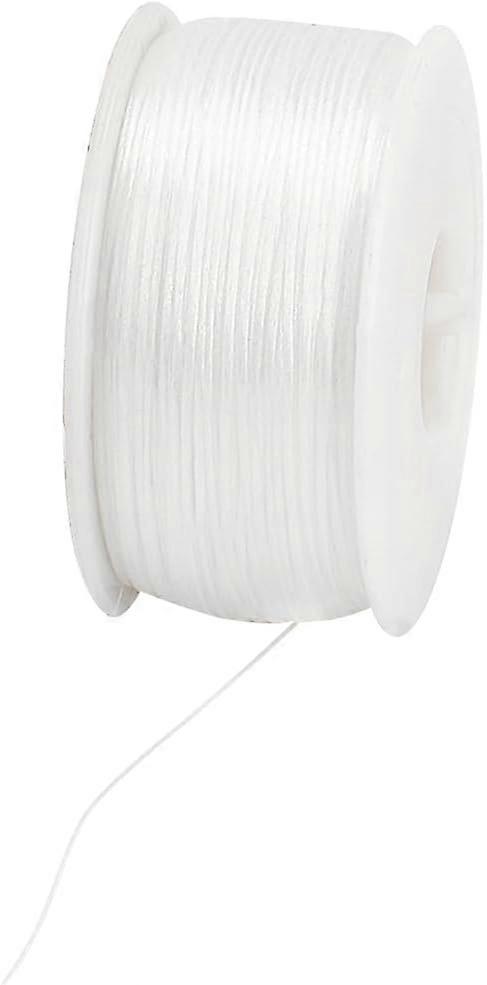 0.1mm Bracelet String White Beading Thread 50 Yards Nylon String Seed Bead Thread Sewing String for Leather Stitching Beading