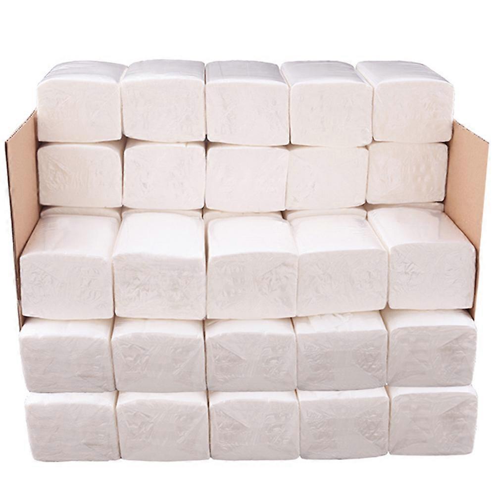 Serviettes en papier de pâte de bois pour extraction domestique, paquets de 9, papier blanc doux