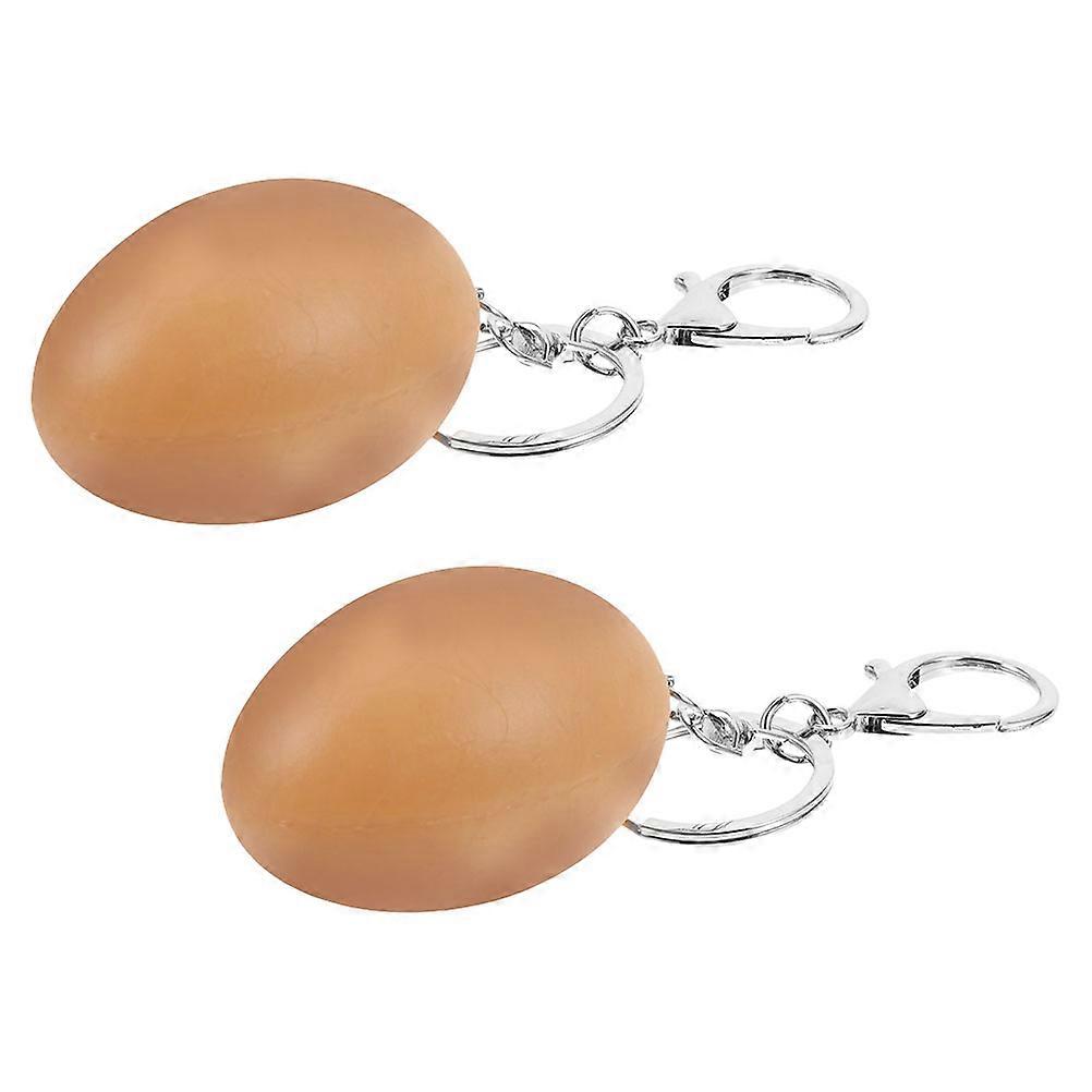 Easter Egg Keychain Decor with Cute Design 2Pcs Easter Egg Charm Accessory
